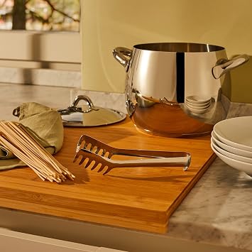 Alessi 502 - Spaghetti Tongs, Stainless Steel Kitchen Utensils, in Stainless Steel, 19 cm
