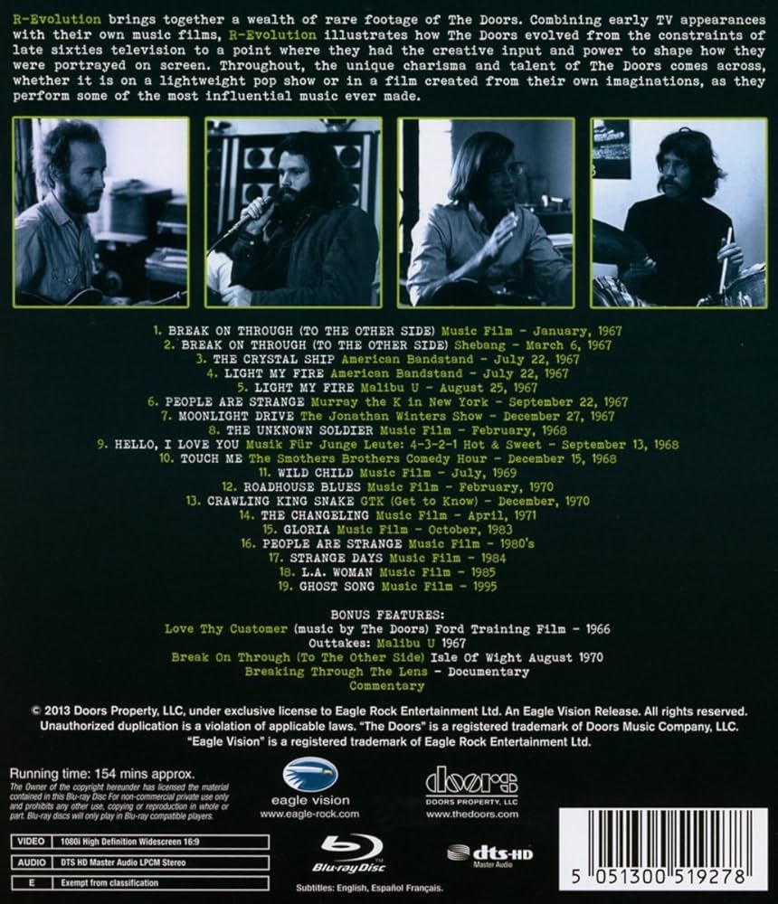 Amazon.co.jp: R-Evolution [Blu-ray] : Doors, the: DVD