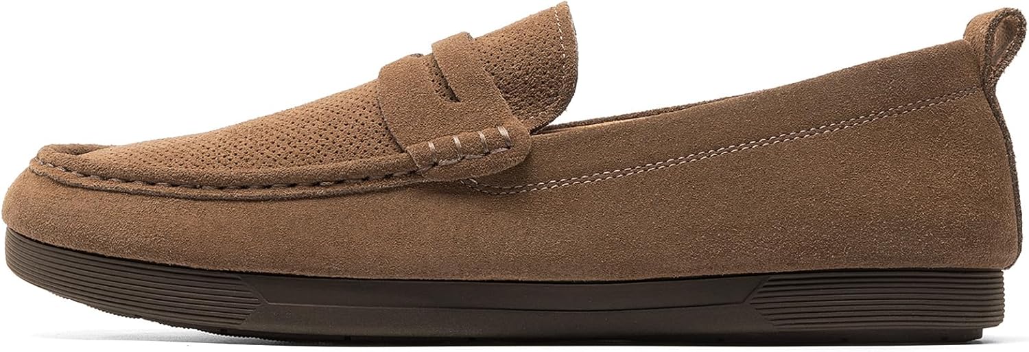 Bruno Marc Men's Penny Loafers Suede Leather Moccasins Casual Driving Shoes Slip-on Lightweight Comfortable Shoes
