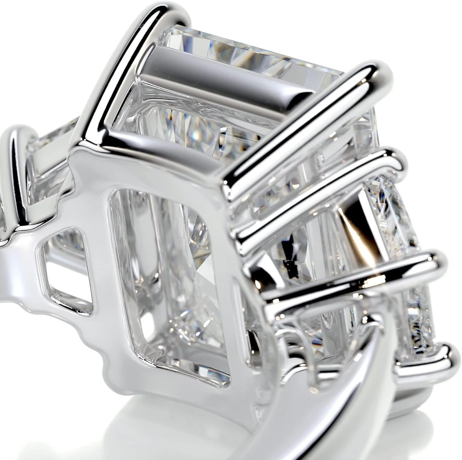 5.5 TCW Radiant Cut Moissanite Ring Three Stone Engagement Wedding Rings for Women Diamond Silver 10K 14K 18K Solid Gold Anniversary Promise Gift for Her