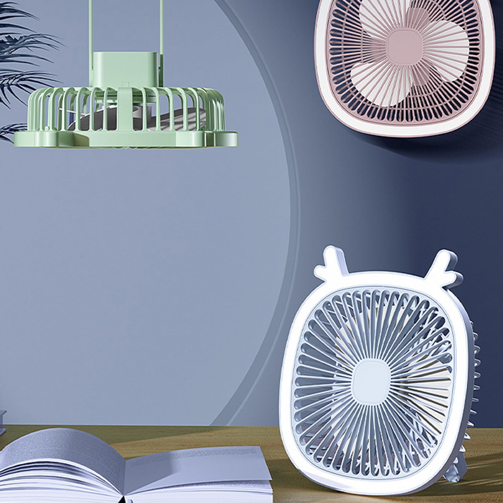Piccolo ventilatore da scrivania, mini ventilatore elettrico per camera da letto, turbo silenzioso, piccolo ventilatore elettrico portatile, USB, nero | Leroy Merlin