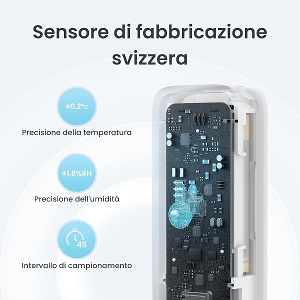 SwitchBot IP65, igrometro per interni ed esterni, termometro Bluetooth con punto di rugiada/VPD/sensore di umidità assoluto, termometro esterno, memorizzazione dati per serra cantina vino - 2