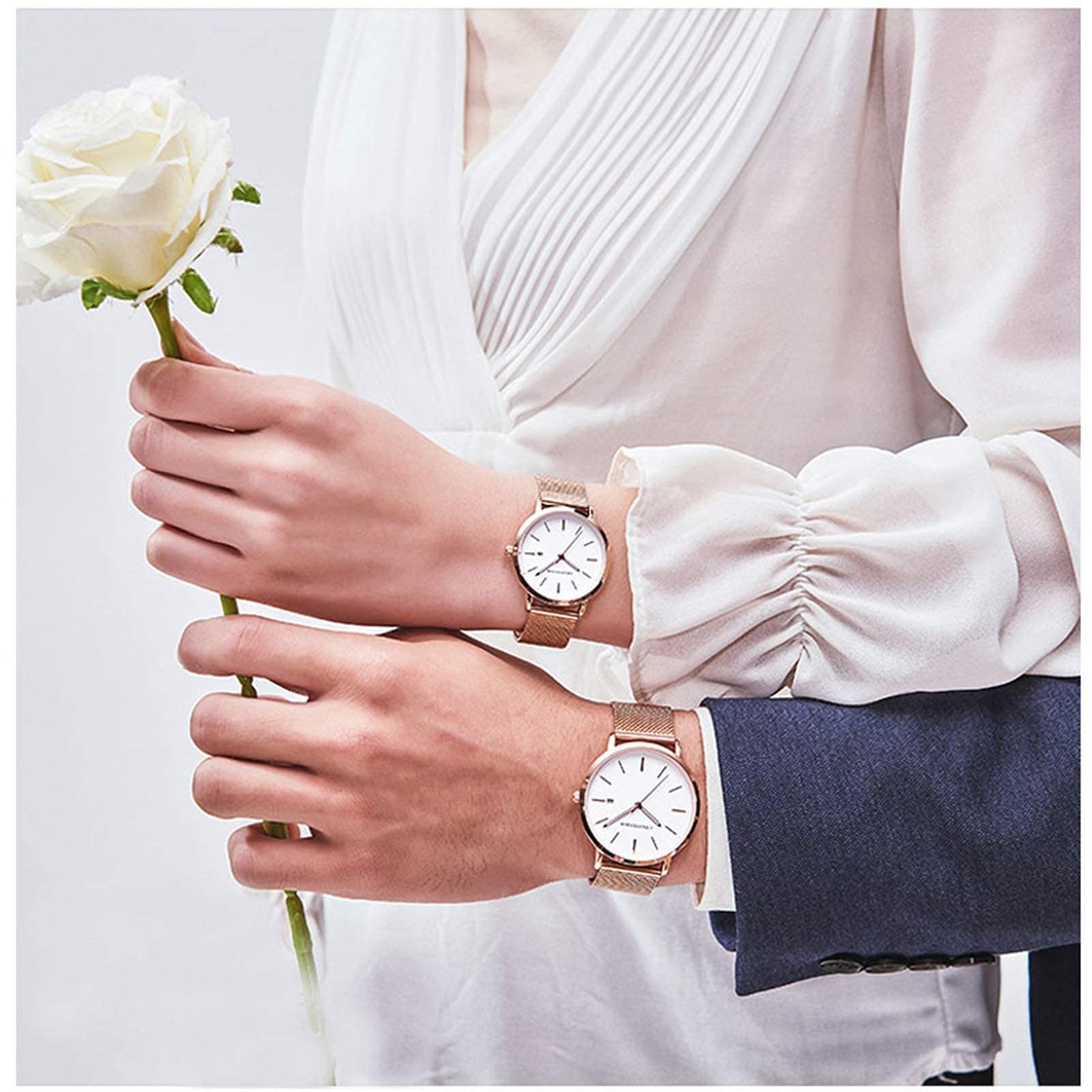 Bracciale con Cinturino di Ricambio in Maglia di Acciaio Inossidabile 304 con Cinturino per Orologio da 18 mm, 20 mm e 22 mm