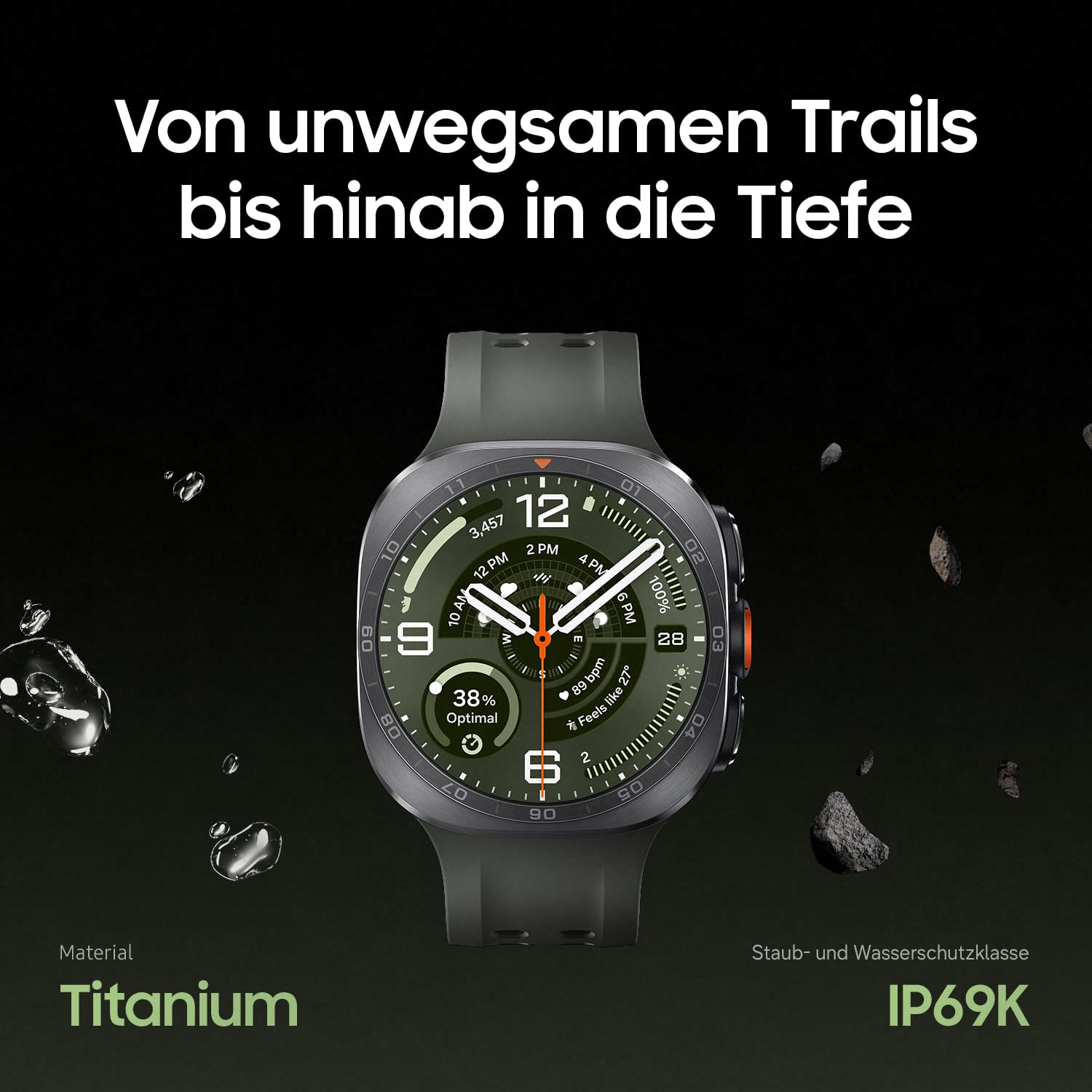 Samsung Galaxy Watch Ultra2 Smartwatch, 47 mm, LTE, Titanium Gray | Fitnessuhr für Trail Running, Tauchen, Radfahren, 800mAh Akku, Schnellladen, 3 Jahre Herstellergarantie [Exklusiv auf Amazon]