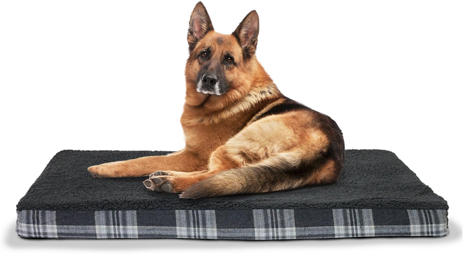 Amаzоn Crаzу 🔥 Dеаlѕ FurHaven Pet Dog Bed - Deluxe Orthopedic Faux Sheepskin and Plaid Pet Bed for Dogs and Cats, Smoke Gray, Jumbo