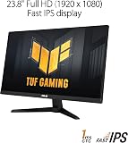 ASUS TUF Gaming VG249QM1A - Ecran PC Gamer Esport 23,8" FHD - Dalle IPS - 270Hz - 1ms - 16:9-1920x1080 - Display Port et HDMI - Haut-parleurs - AMD FreeSync - Compatible G-Sync - ELMB - 99% sRGB - 2