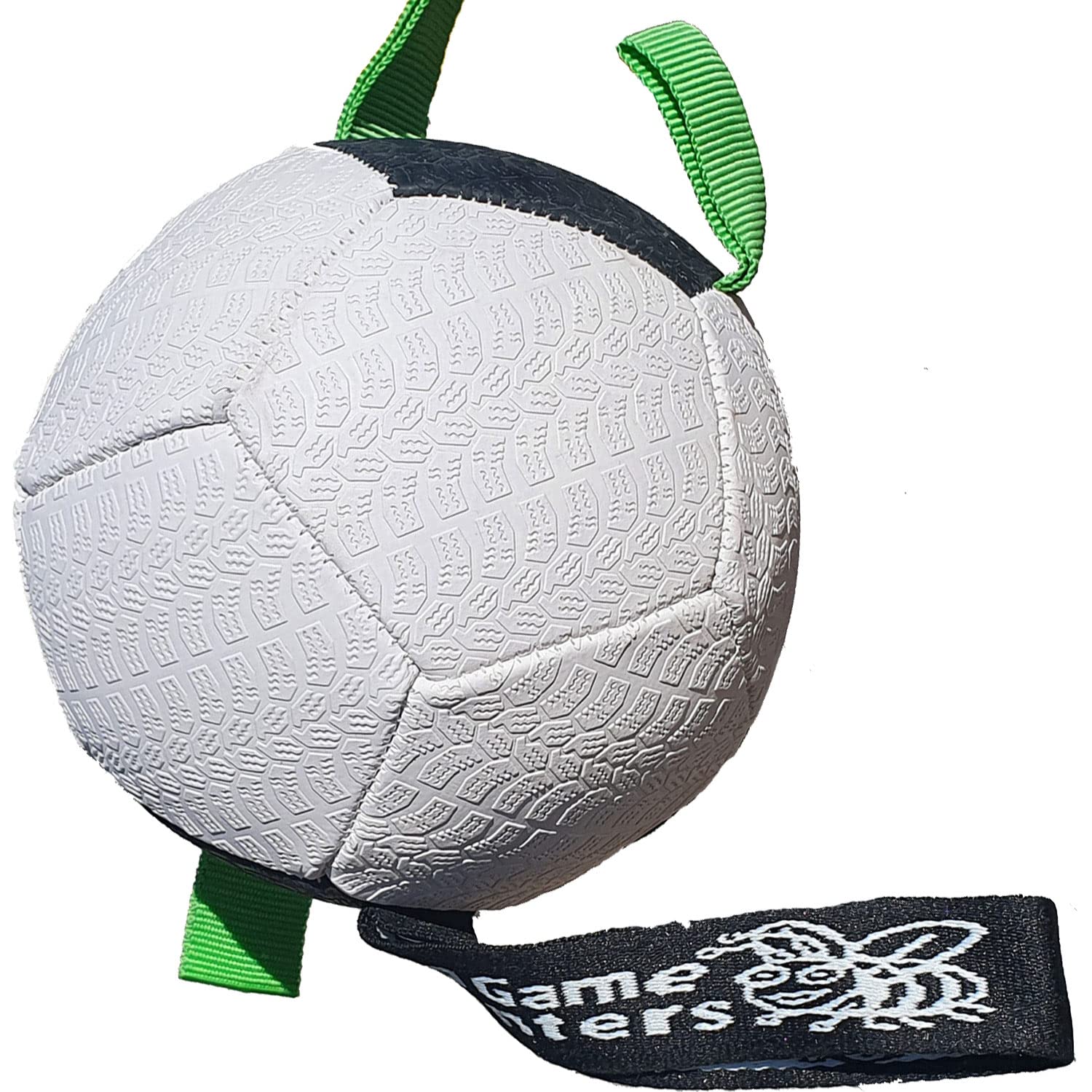 Big Game Hunters Footballs For Dogs - Inflatable Dog Toy Football and American Football - Floats On Water - With launcher and Grab Straps, Suitable For Small and Large Dogs (Small Dog Football)