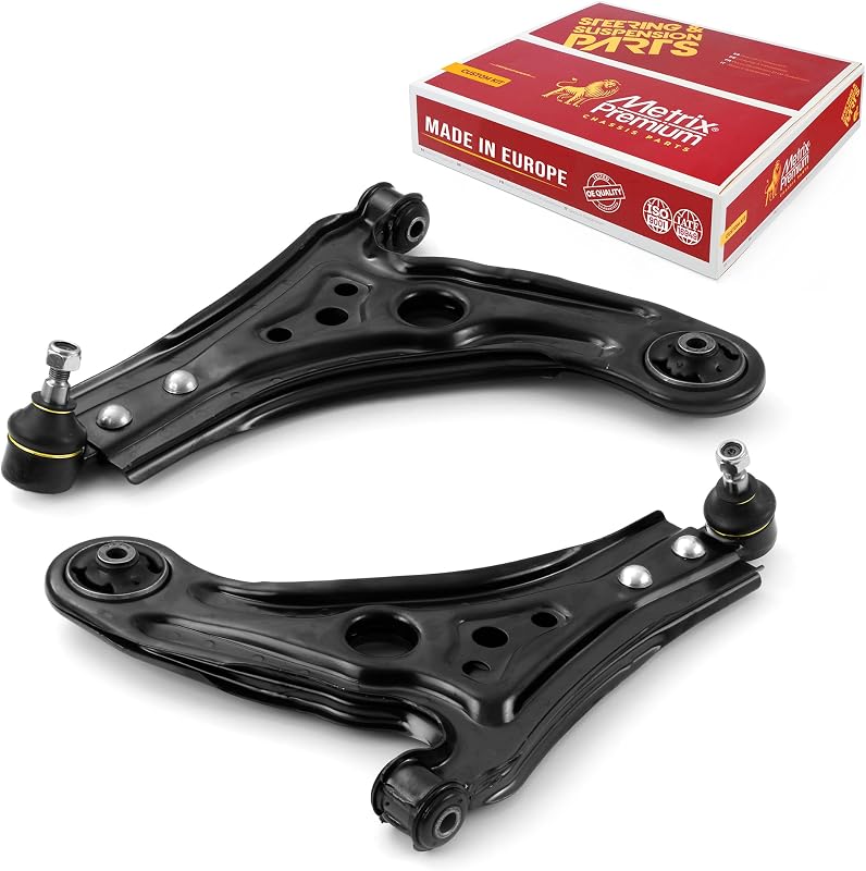 Kit de bandejas inferiores dianteiras com pivôs METRIX PREMIUM CHASSIS PARTS para Chevrolet Aveo e Suzuki Swift+ – 2 unidades