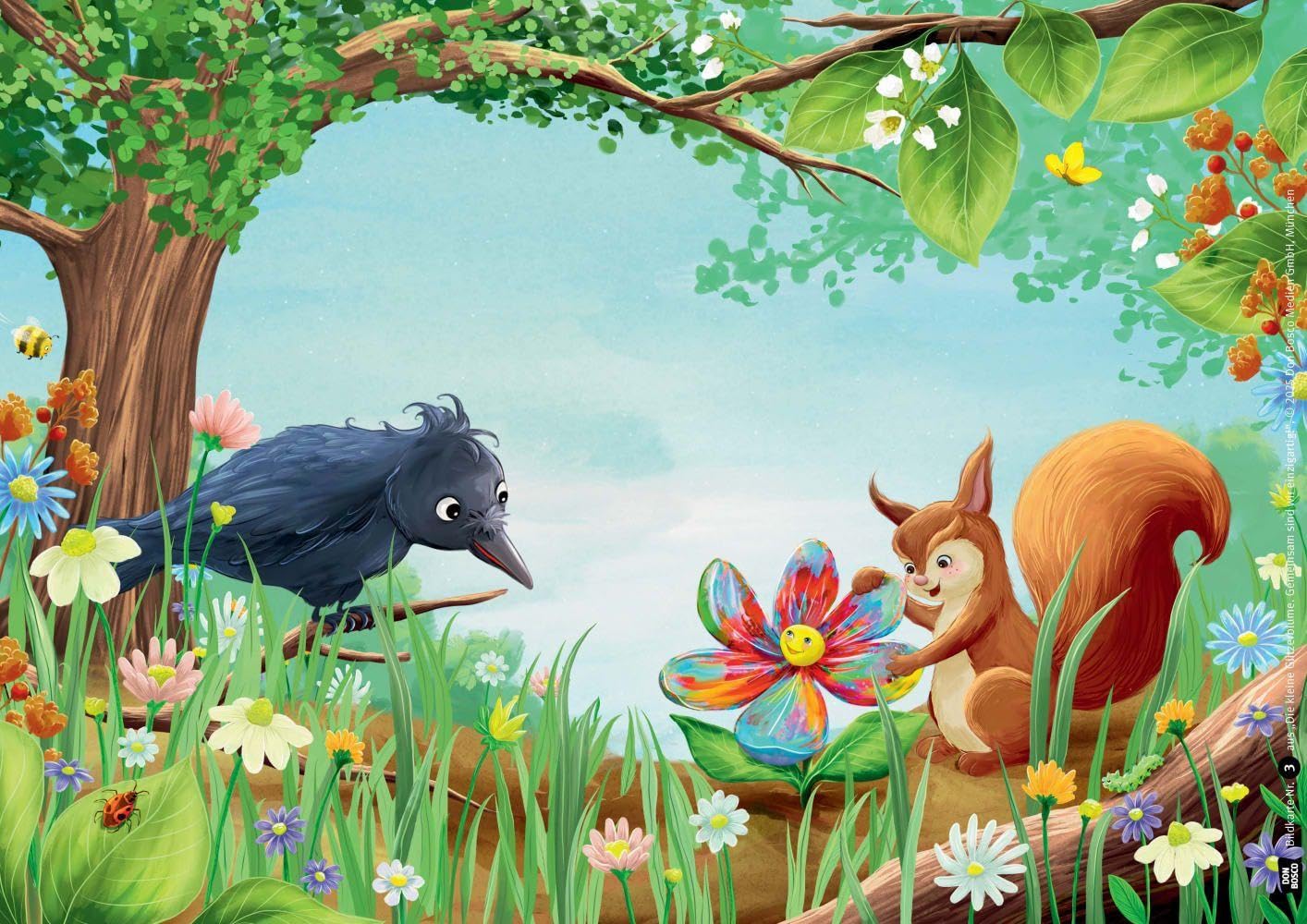 Die kleine Glitzerblume. Gemeinsam sind wir einzigartig! Eine Geschichte mit Rabe und Eichhörnchen. Kamishibai Bildkartenset: Entdecken - Erzählen - Begreifen: Bilderbuchgeschichten