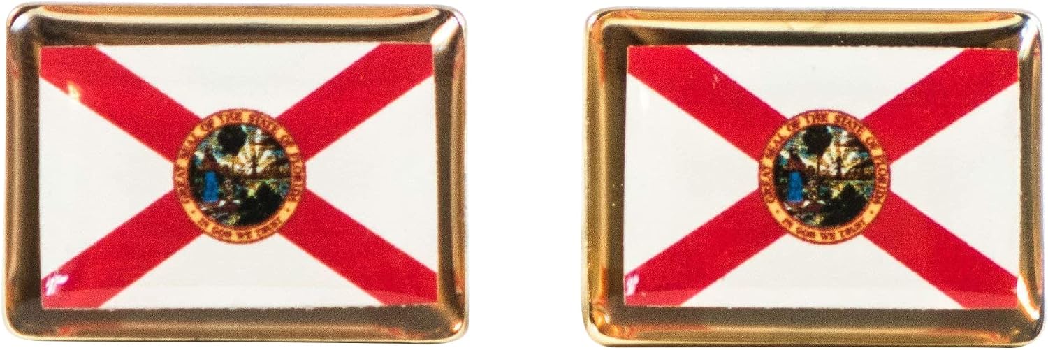Florida State Flag Cufflinks, Lapel Pins, Tie Bars, Earrings, Jewelry and Accessories