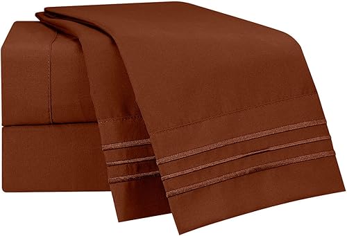 Miniatura 3 de Clara Clark - Juego de sábanas de la serie 1800 Premier, 4 piezas, juego de cama, sábanas con mucha caída, resiste arrugas, la decoloración y las