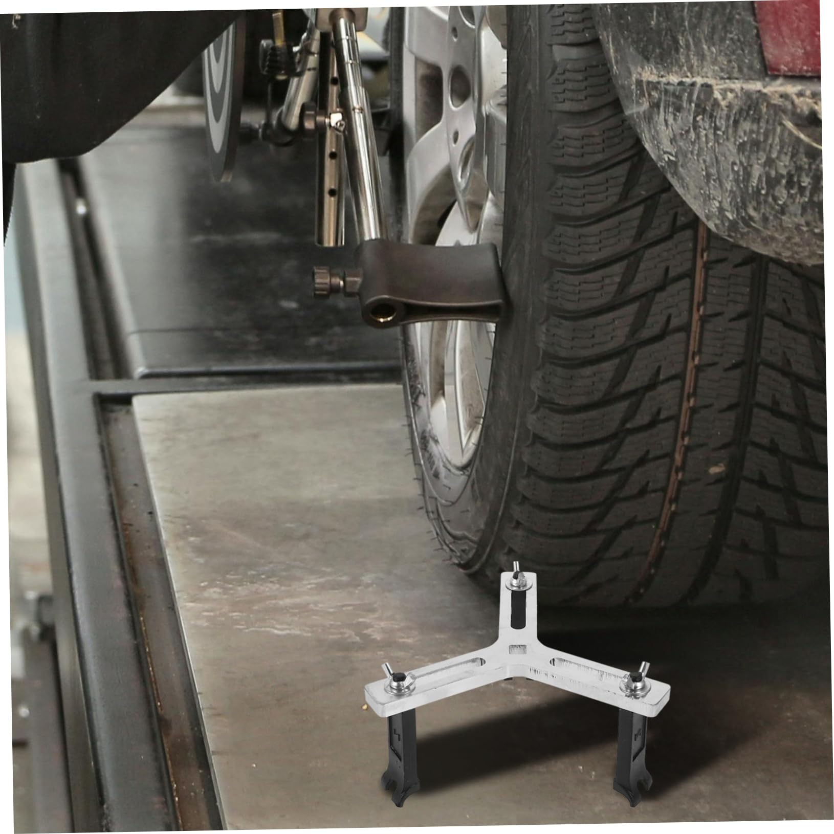 Clé Tricoise Acier Chrome-vanadium Réglable à 3 Griffes Outil de Démontage pour Couvercle de Réservoir de Carburant pour Réparation Auto