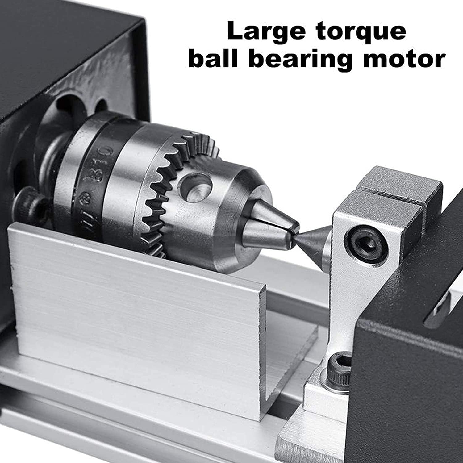 DIY Tool Benchtop Lathes Standard Set 7 Levels Speed with Power Adapter, 100W CNC hining for Table Woodworking Wood,Mini Lathe Beads Polisher Hine