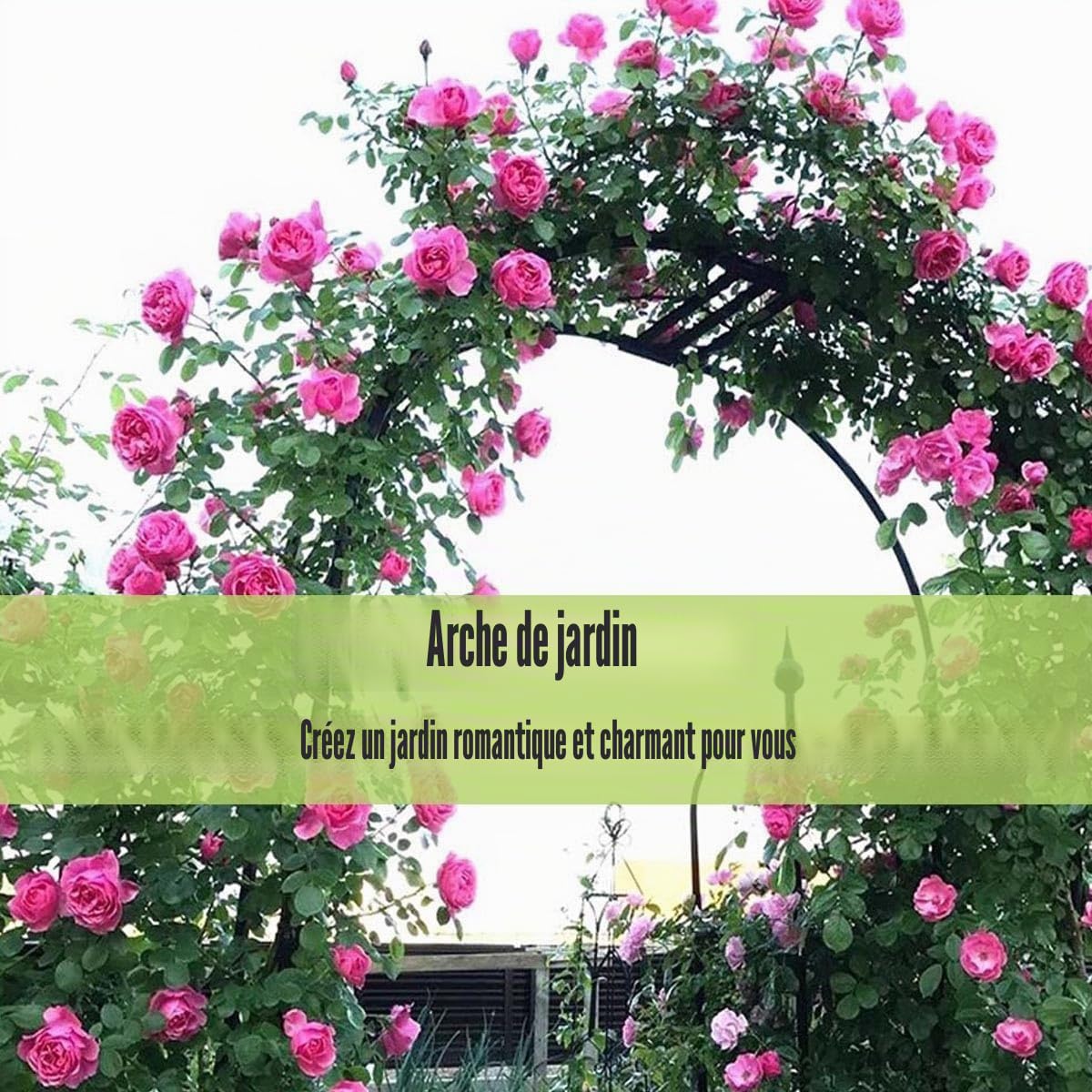 Arche de Jardin en métal, 140cm~340cm de Large Arceau à Rosier, Arche de Rosiers Vigne Mariage,pour Grimper, vignes et Plantes, Mariage, décoration de fête