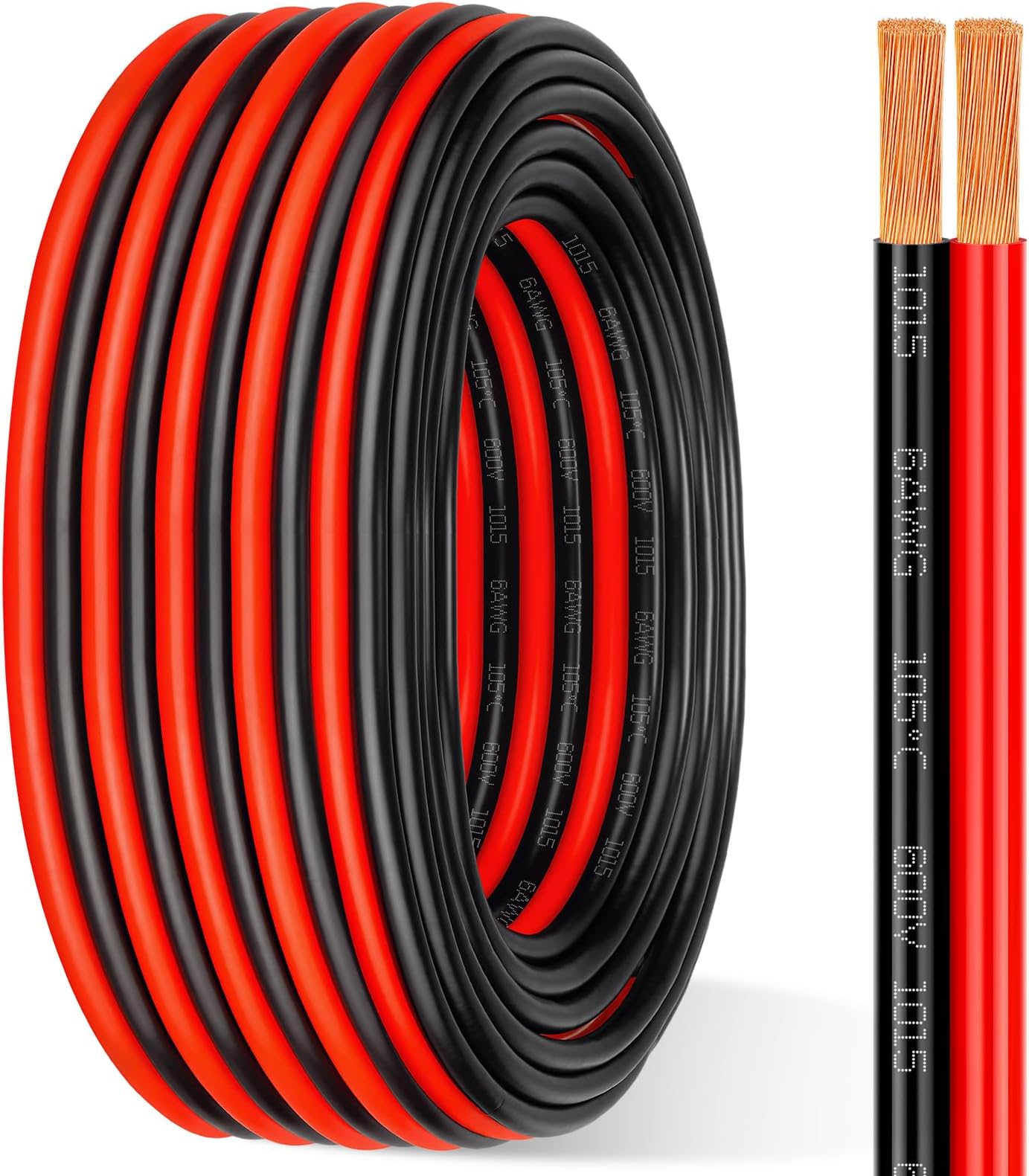 - 6 Gauge Wire 5FT 2 Conductors Copper Wire, 6/2 awg Oxygen Free Copper Wire for Battery, Solar Panel，Car Audio，Amplifier，Automotive, Trailer，RV（6Gauge 5FT）