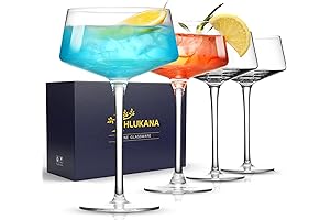 Premium Hand Blown Martini Coupe Glasses - Sip Sophistication in Style