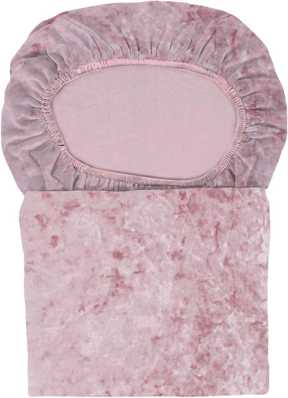 LANSHENG Crushed Velvet XL Chair Covers for Dining Chairs 2/4/6 Pcs Chair Protective Slipcover,Elastic Chair Protector Seat Covers for Dining Room Wedding Banquet Party Decoration(Pink-G,2 Pack(XL)) - Image 4