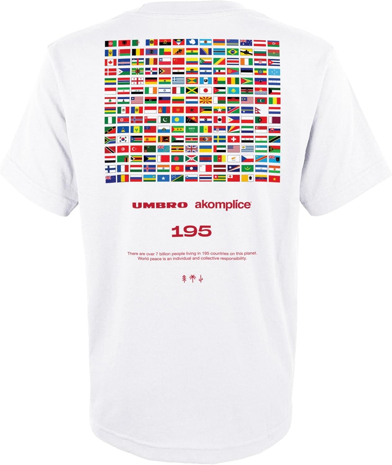 Umbro Unisex Adult Umbro X Akomplice World Peace Short Sleeve Tee