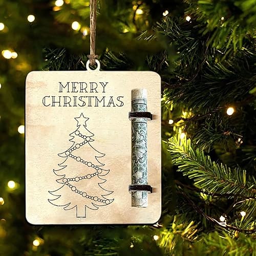 1 cartera de Navidad para decoración de Navidad, para colgar regalos de Navidad al aire libre para árbol de Navidad (talla única, A)