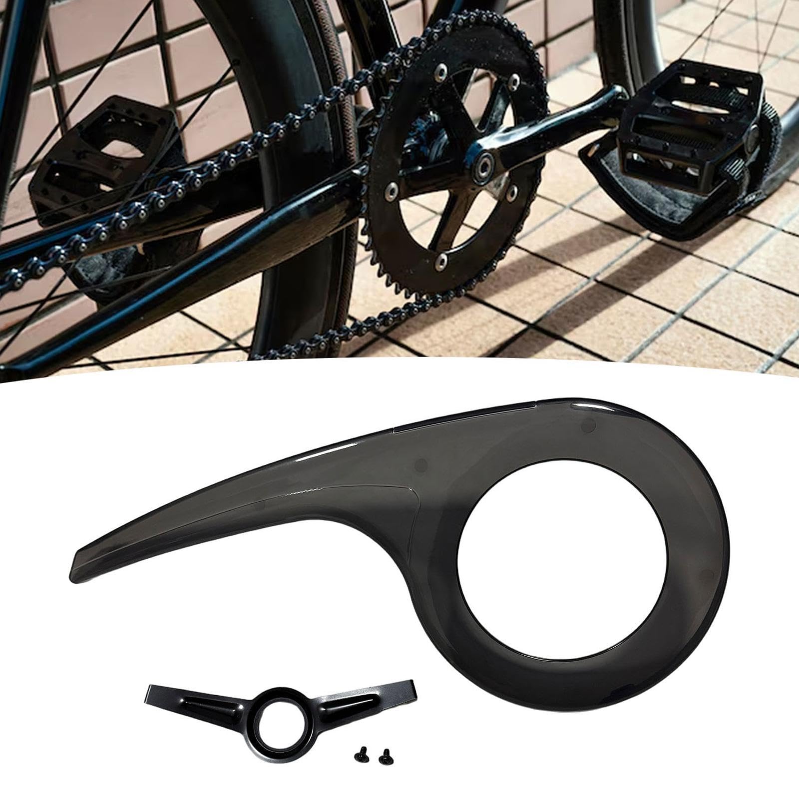 Protecteur de Chaîne de Vélo, Couvercle de La Chaîne de Vélos, Garde de La Chaîne de Vélos, Cas de Protecteur Léger 46T-52T pour Le Vélo à Vélo