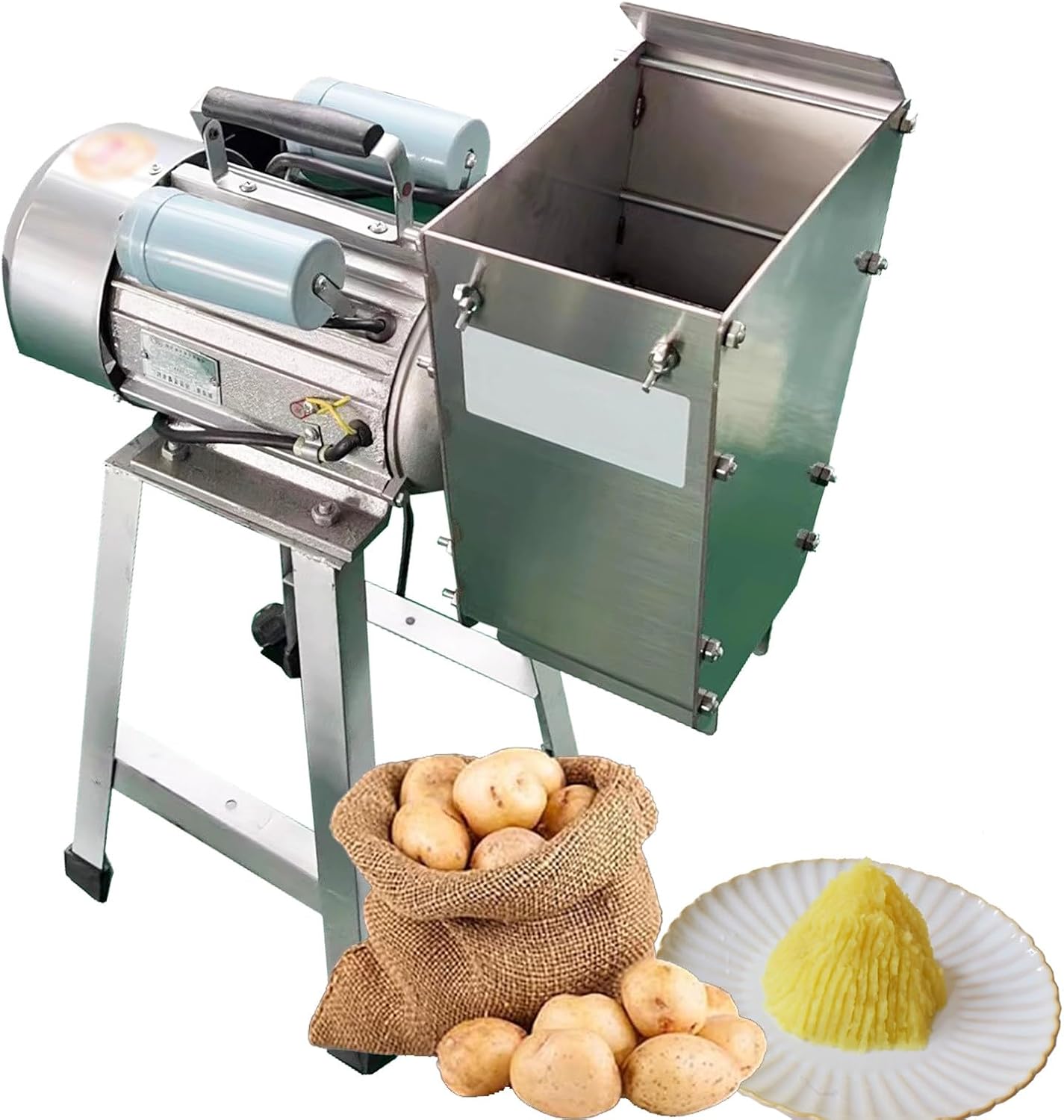 Electric Potato Ricer Stainless Steel Potatoes Puree Masher - 1100W Vegetable and Fruit Masher - Professional Kitchen Tool for Food Masher