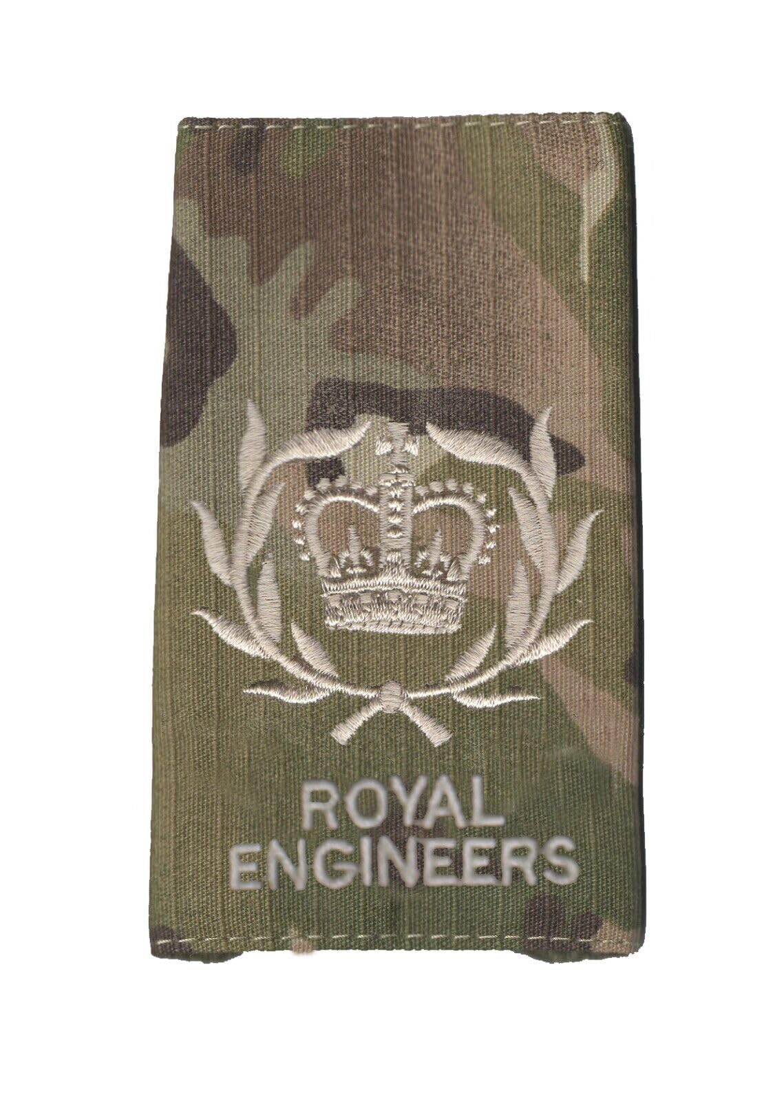 Cl Distribution Unisex Mtp Royal Engineers /Multicam Rank Slide - British Army Military - One Slide (Wo2 Rqms)