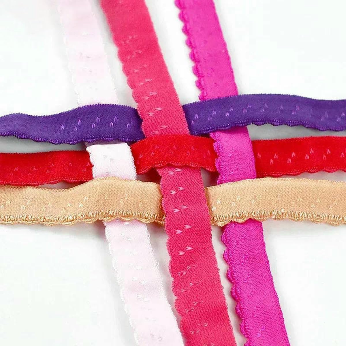 Elastyczna taśma nylonowa, Sewing Elastic Band Polyester 11mm Multicolor 10-50 Meters(Apricot 11mm,40Meters)