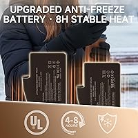 Vista 4 de Guantes térmicos para hombres y mujeres, guantes eléctricos finos y flexibles recargables con batería de larga duración para escribir