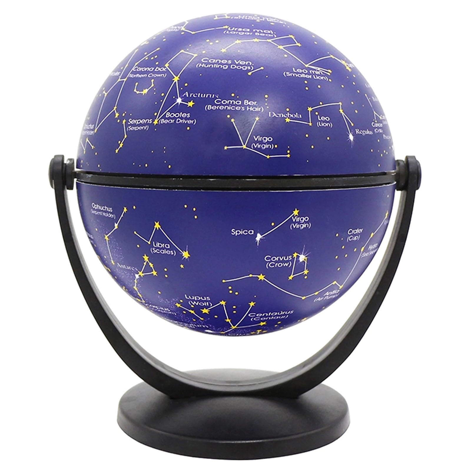 Meiiron Mini mappamondo Decorativo, Mappa Politica Vintage in ABS, Globo terrestre for Decorazioni for la casa e Mappa dell'ufficio, Facile da Leggere (Size : Navy Blue)