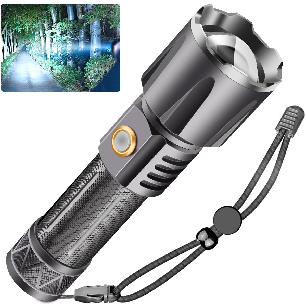 NAKCNM 2 Pack Super Bright Mini USB Rechargeable LED Torches With Pocket Clip 4 Modes Adjustable Focus EDC Torch Waterproof Battery Powered High - View #5