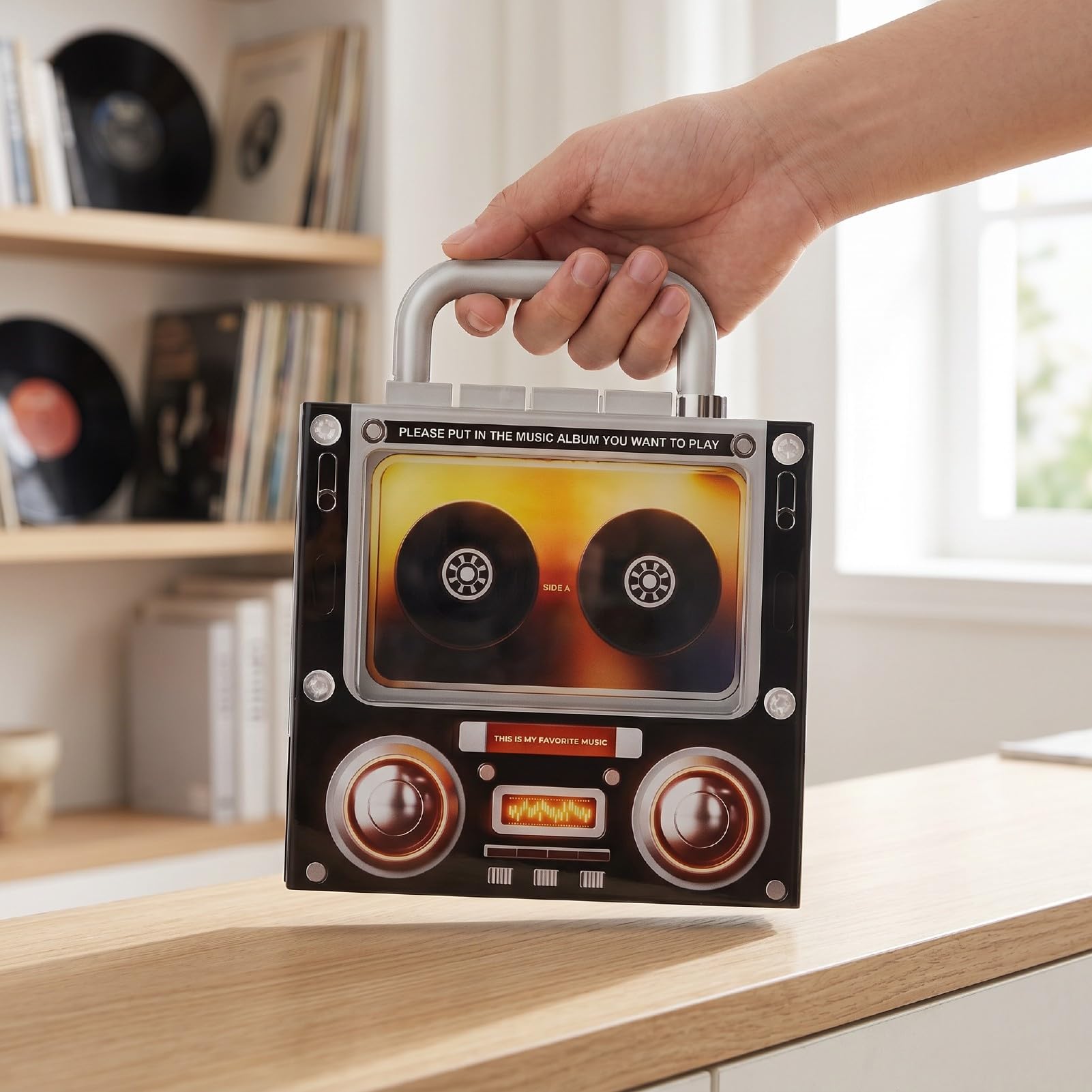 Yctze Musique Aimant de Réfrigérateur, Design Cassette Rétro 256GB