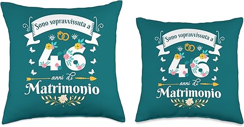 Miniatura 3 de Sono Sopravvissuta 46 Anni di Matrimonio Per Donna Moglie Throw Pillow, 18x18, Multicolor