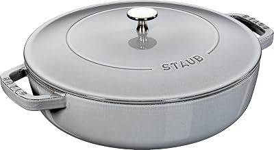 STAUB Schmorpfanne, Chistera Bräter, 28 cm, 3,7 L, Induktionsgeeignet, Aroma-Regen, Made in France, Graphit-Grau