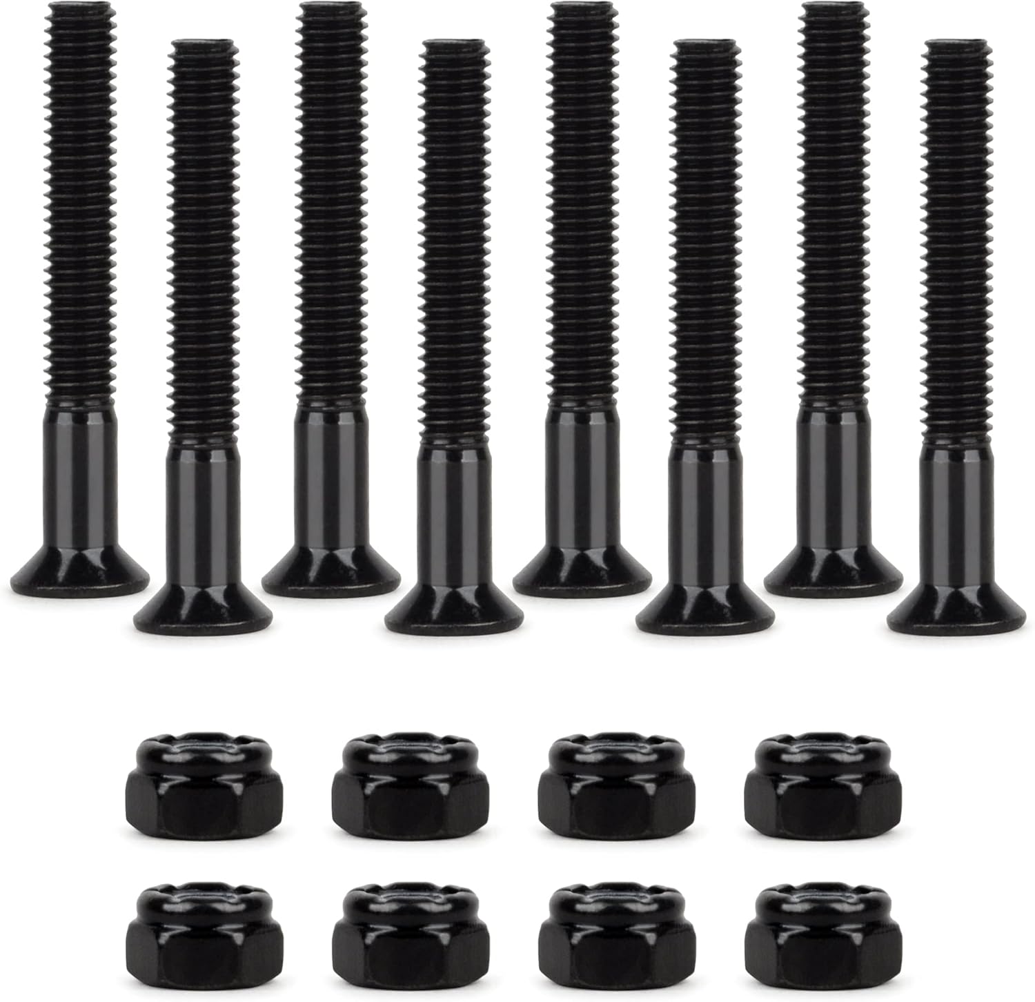 BYBAIZ 1 1/2 1.5 inch Black Skateboard Hardware for Skateboard & Longboard Trucks 8 Pcs/set
