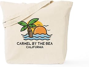 CafePress California Carmel By The Sea Natural Canvas Tote Bag, Reusable Shopping Bag