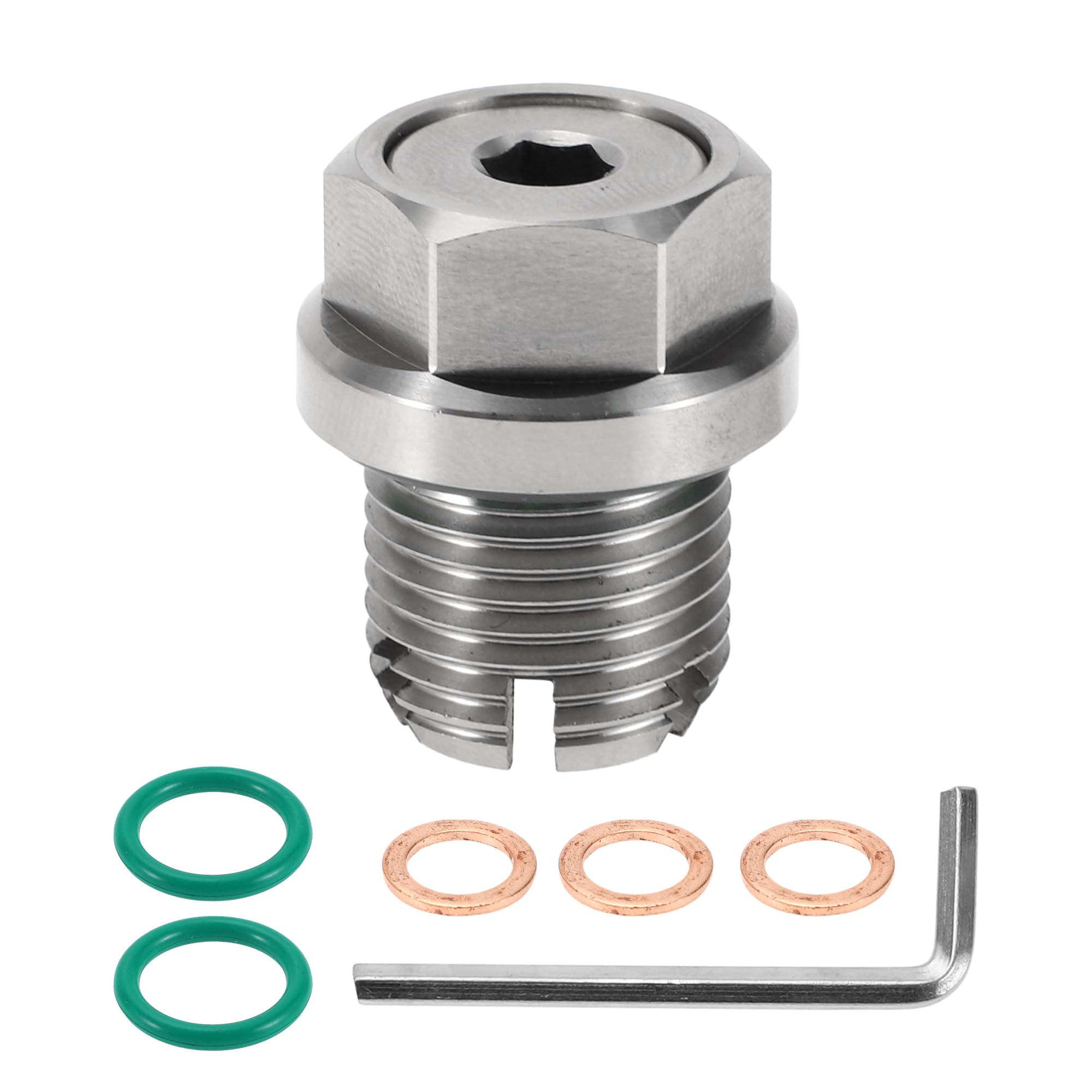 Boulon De Vidange D'Huile Argenté 2Pcs Anti-Fuite Pour Auto Moto | Cuivre, Acier Inoxydable, M16.1-1.5mm, Bateau, Pour Chevy, Pour GMC, Pour Jeep, Pour Buick, Pour Cadillac, Pour Lincoln