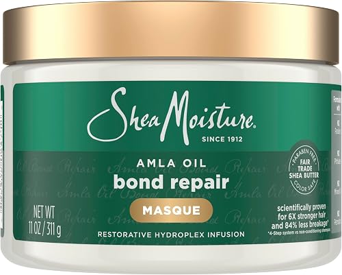 SheaMoisture Bond Repair Masque Amla Oil to Strengthen and Moisturize Hair with Restorative HydroPlex Infusion 11 oz
