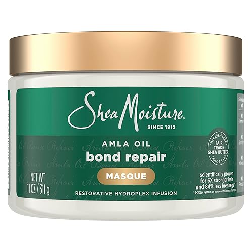 SheaMoisture Bond Repair Masque Amla Oil Deeply Moisturizes and Visibly Repairs Damage with Hydroplex Technology and Amla Oil for Stronger Hair with