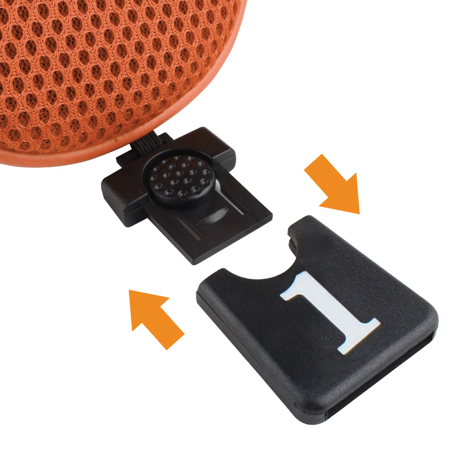 Andux Golfschlägerhauben für Golfschläger 460 cc, Fairwayholz, Langer Hals, Schwarz/Orange, 5 Stück