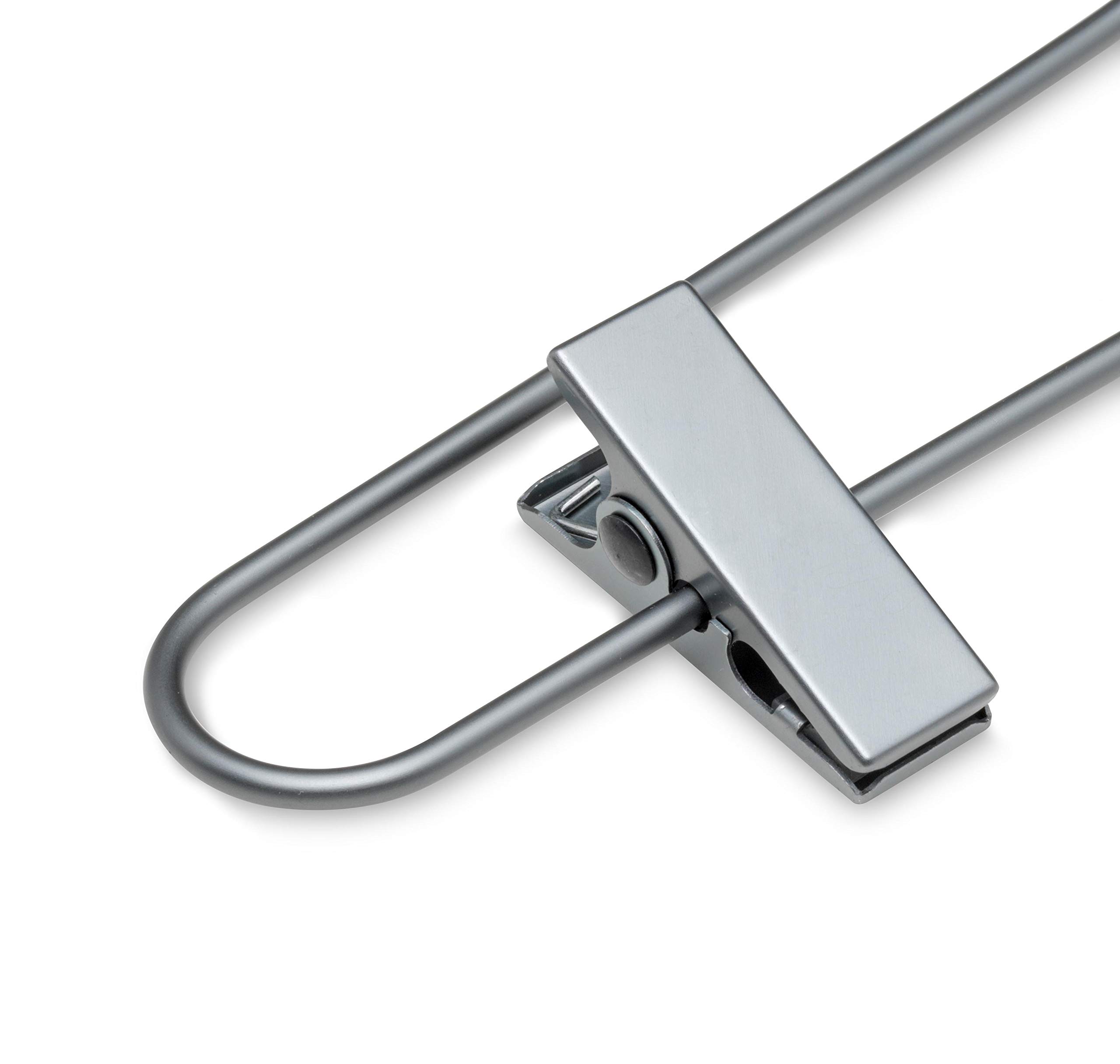 TODO HOGAR Porte Cintre Jupe avec Pinces en Aluminium doré, Noir, Argent et Purpura. 8 et 14 cintres en métal, 32 cm de Long, inoxydables et résistants. Noir