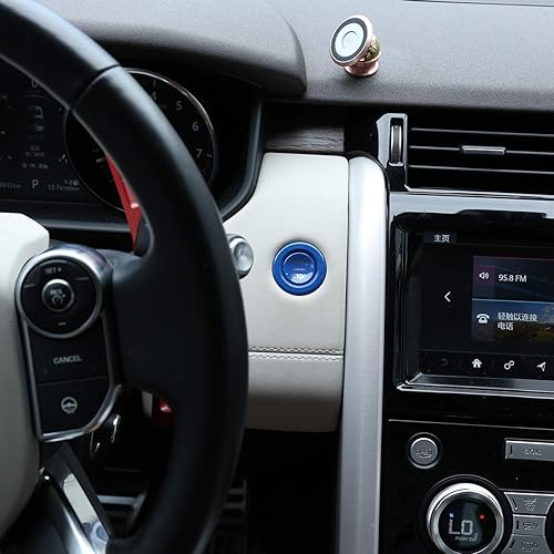 Miniatura 3 de YIWANG Cubierta de botón de interruptor de arranque de motor ABS cromado para Land Rover Discovery Sport, para Discovery 5, para Range Rover Evoque,