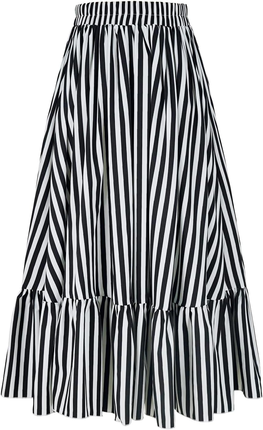 Women's Long Dress Gothic Steampunk Victorian Renaissance High Low Skirt - Image 2