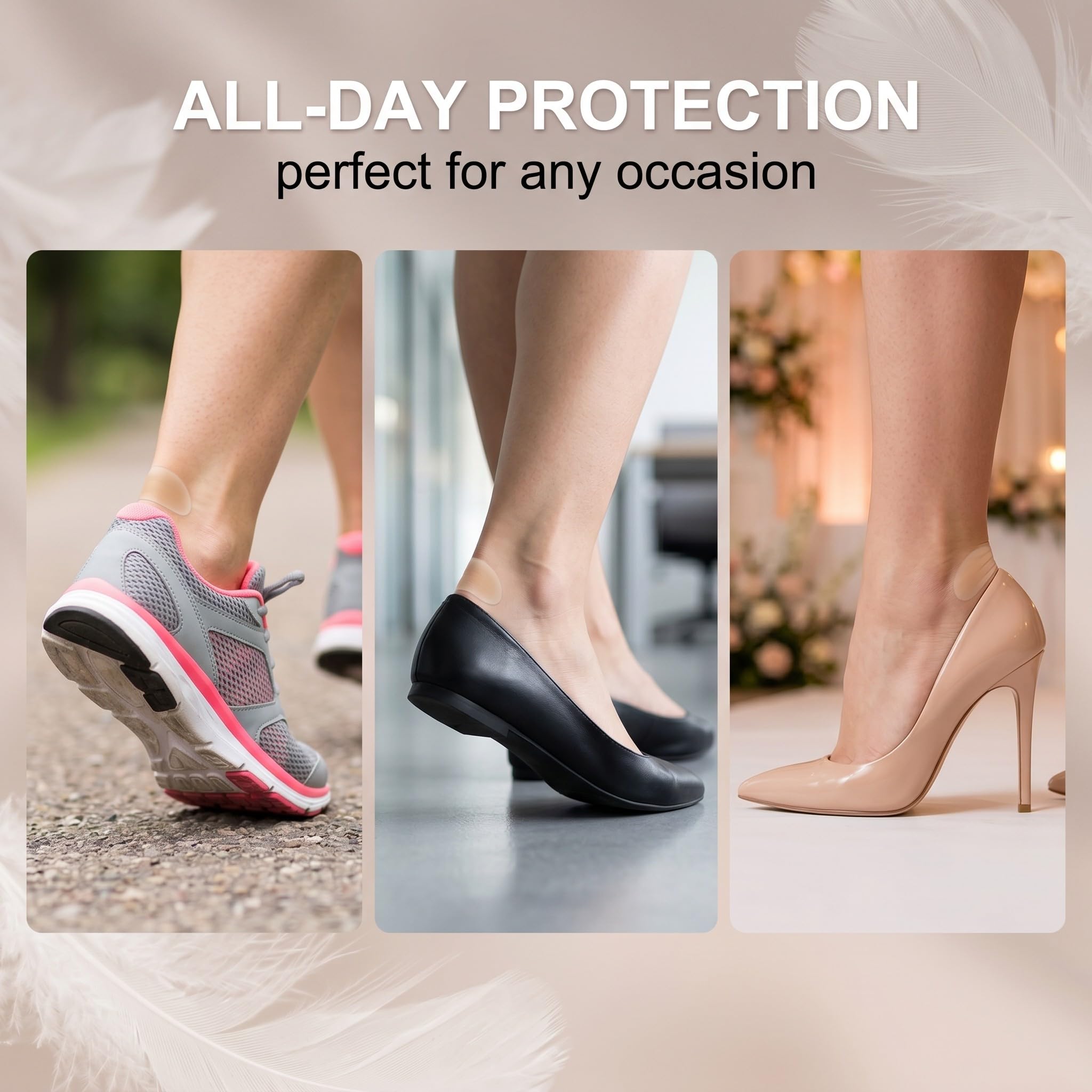 20 Cerotti per Vesciche Piedi in Gel Idrocolloide, 2 Forme Diverse, Protezione Talloni per Scarpe, Comfort e Protezione, Ideale per Scarpe Nuove
