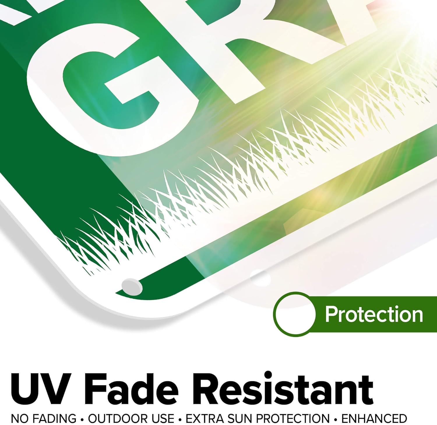 Please Keep Off The Grass Sign, 12x18 Inches, 55 mil thick HDPE (high density polyethylene), Made in USA by My Sign Center