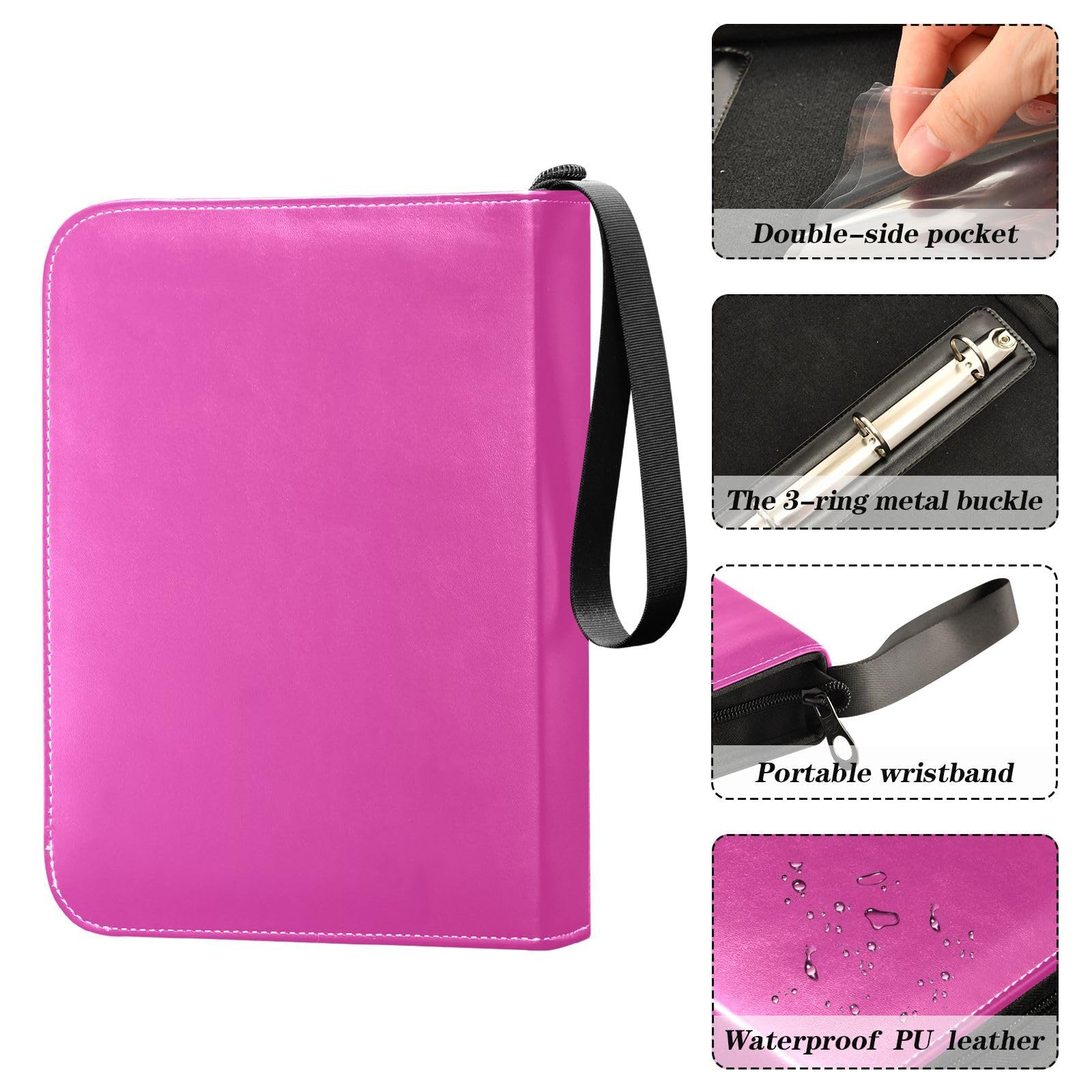 metal rose card sleeves Red Gradient Baseball 3 Ring Binder Trading Card Albums Sports Card Binder Trading Card Binder with Sleeves : Toys & Games Characters:Wish me Mel _tab_do-benefits-sport-sleeve pair with an outer NUMBER 39: UTOPIA Deck