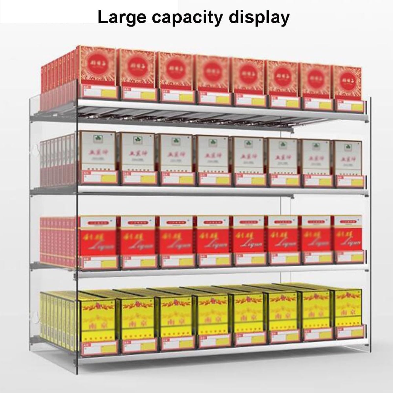 Ekspozytor papierosów - etui i dozowniki papierosów, przezroczysty stojak na tytoń ścienny/licznik, popychacze do supermarketów handlowych, napojów, przekąsek (kolor: tra