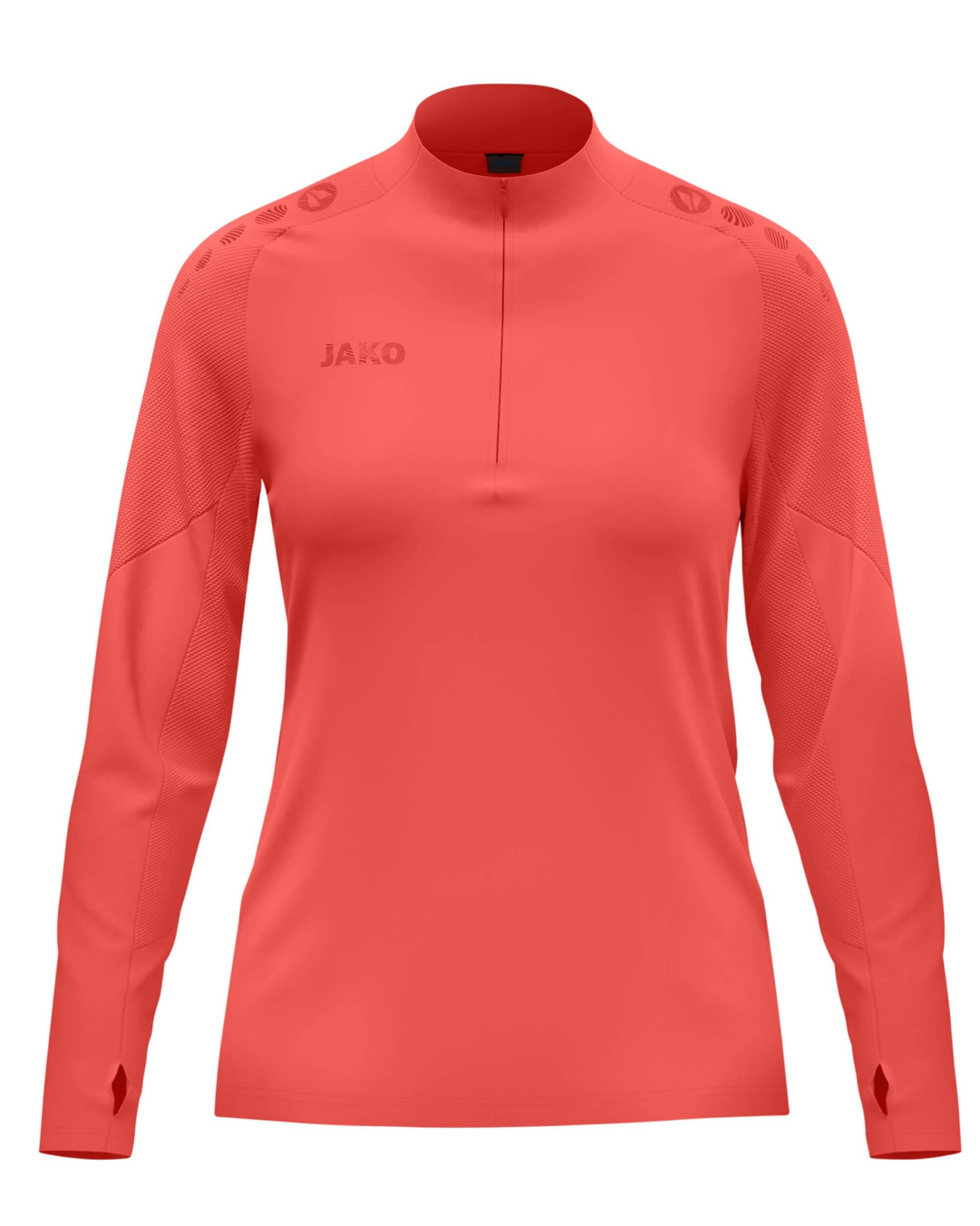 JAKO Damen Ziptop Light Flow, Coral, XL