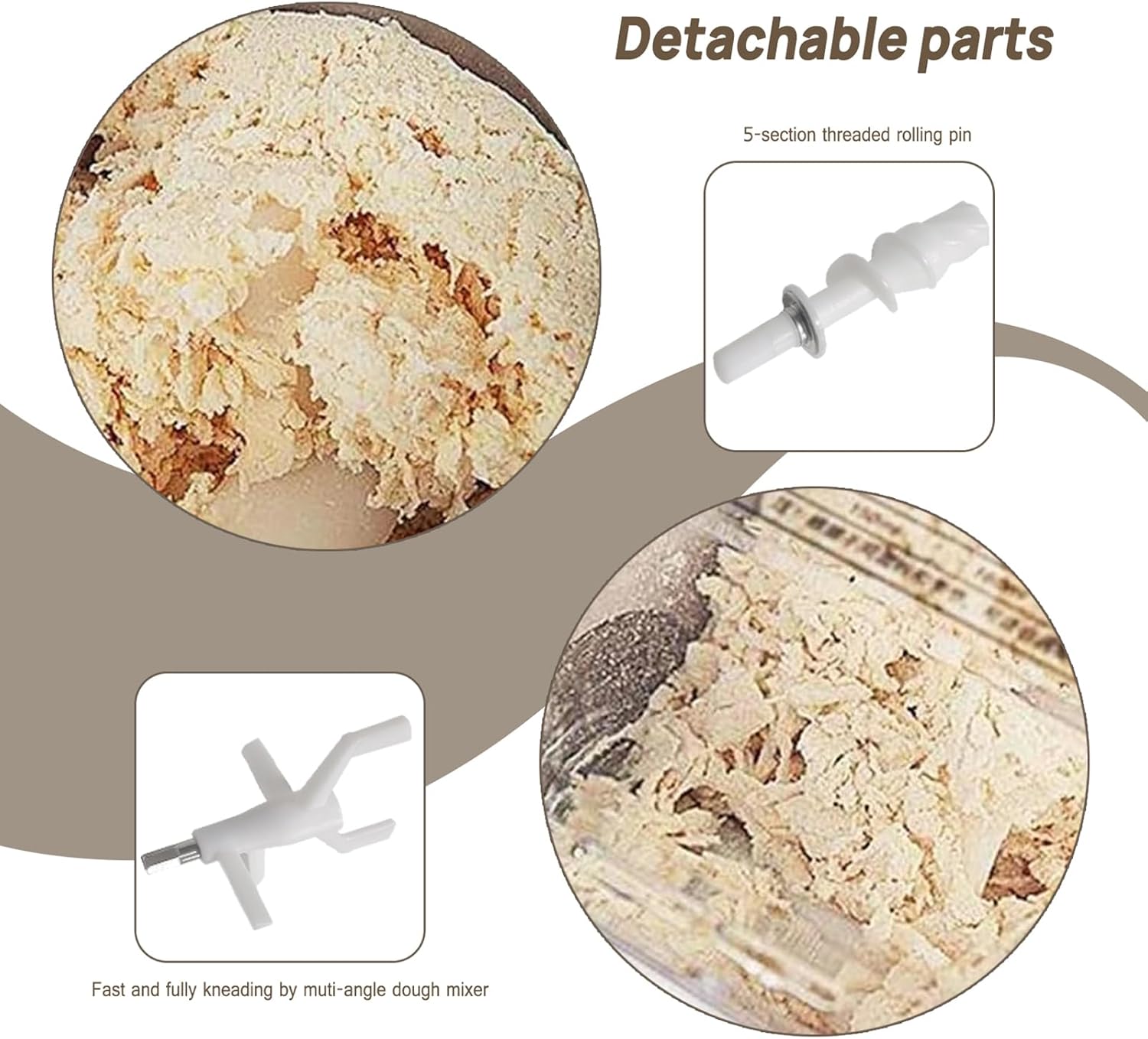 Electric Pasta Maker, 260W Automatic Pasta Maker Machine, 500G Flour Capacity Noodle Machine, 12 Types of Noodle Molds, Pasta Making Machine for Spaghetti, Cannelloni, Dumpling and More