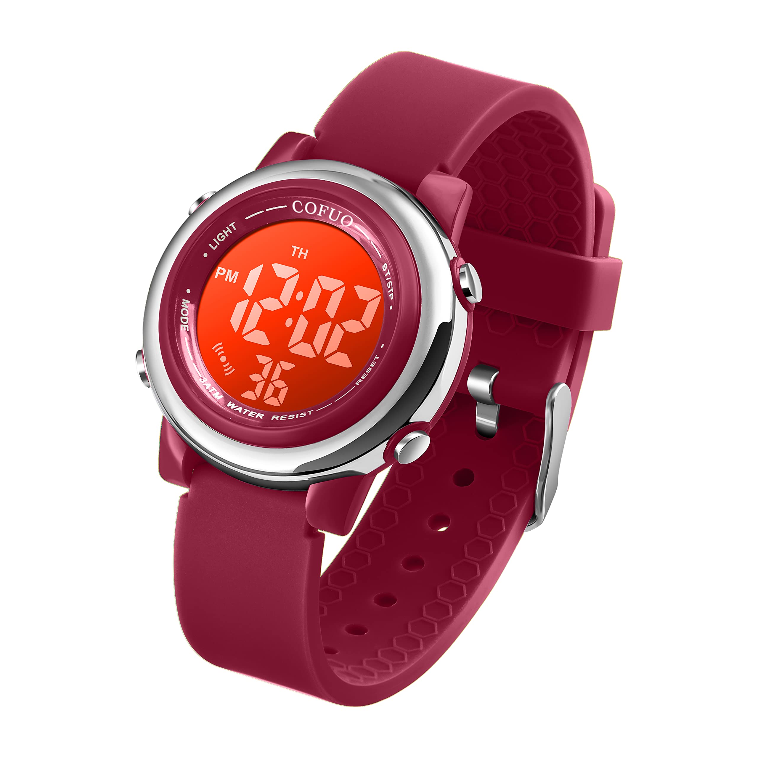 cofuo Kids Digital Sport Waterproof Watch for Girls Boys, Kid Sports Outdoor LED Electrical Watches with Luminous Alarm Stopwatch Child Wristwatch