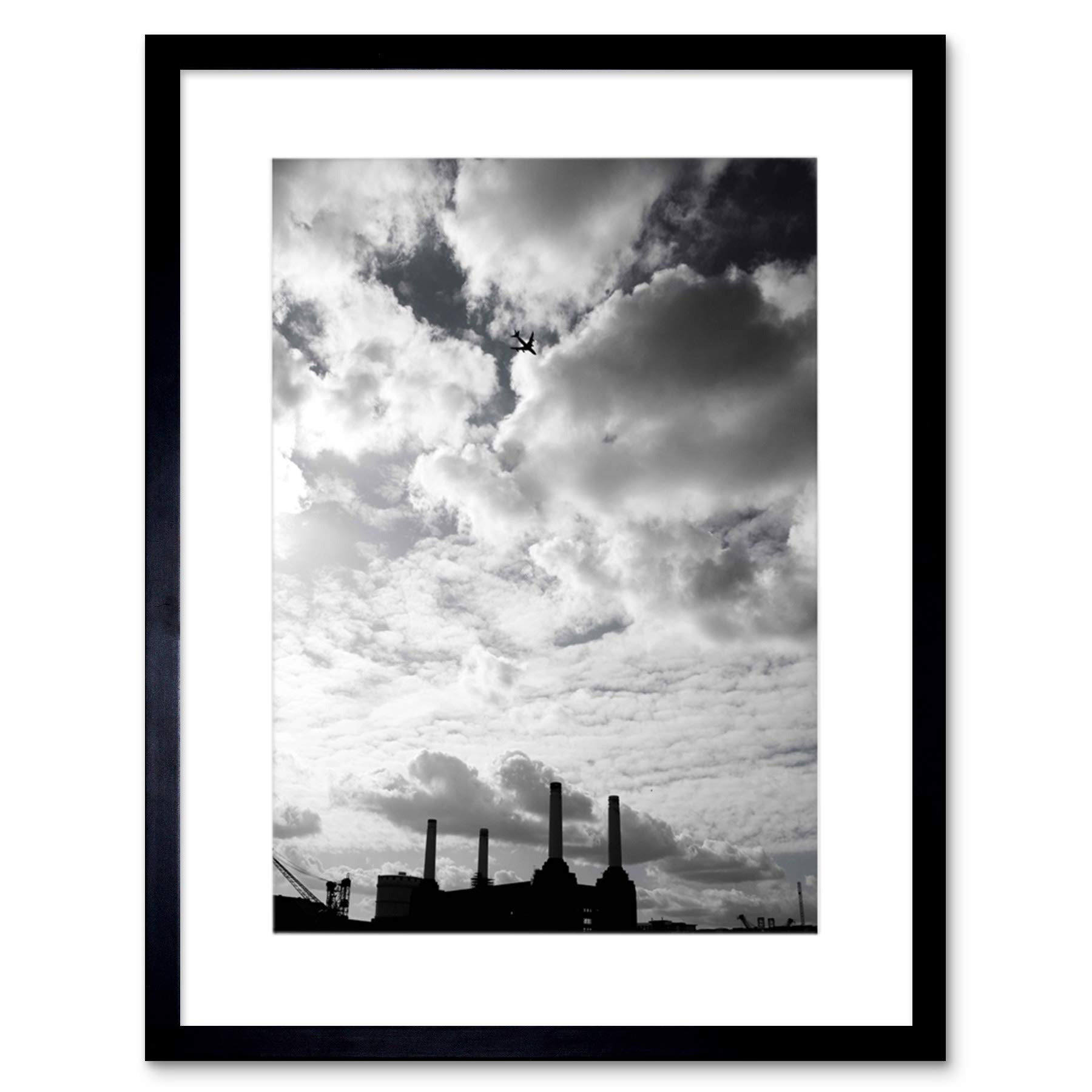 Wee Blue Coo Photo Architecture Transport Battersea Power Station Jet Framed Wall Art Print